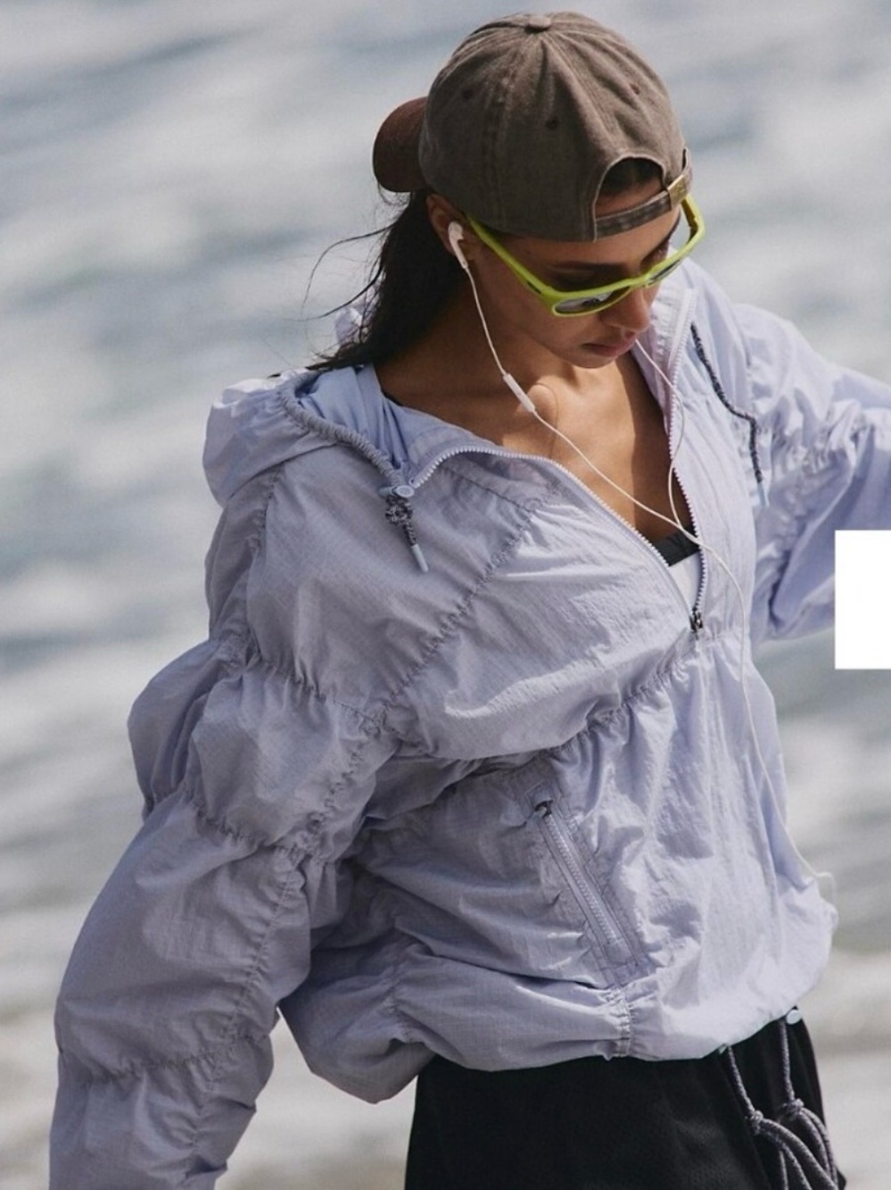 FP Movement by Free People Light Lavender Swim Cover-Up Jacket